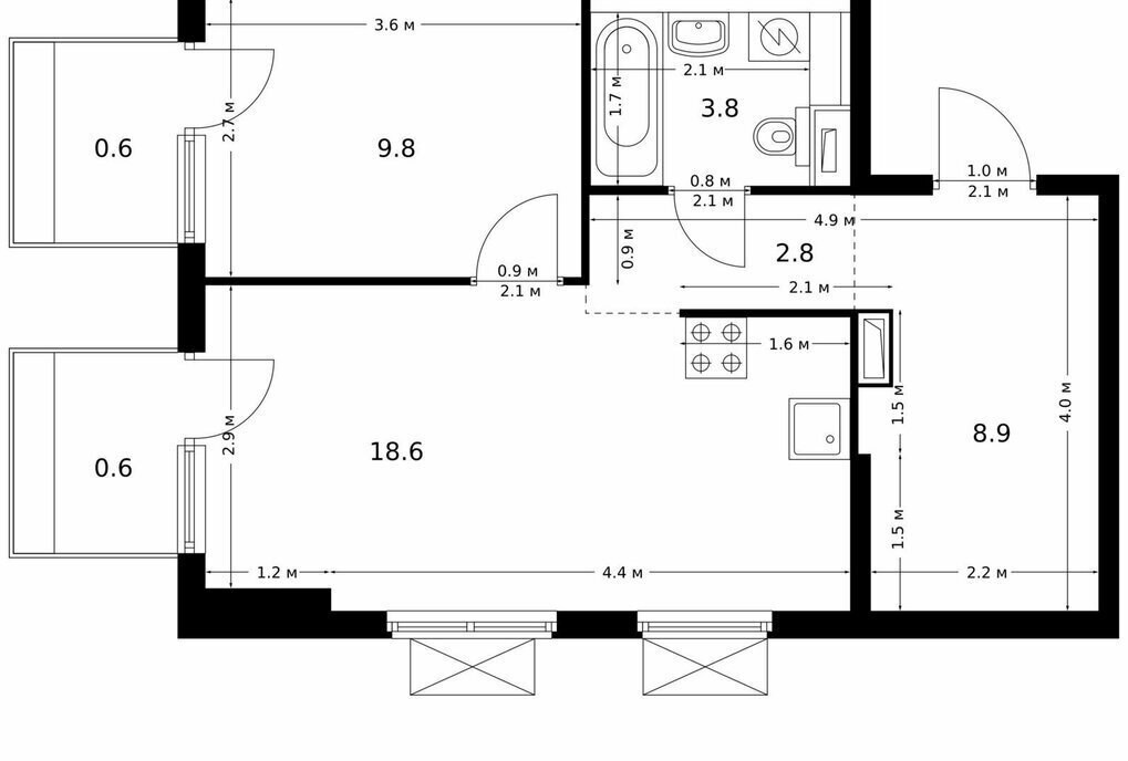 квартира г Москва метро Лихоборы Большая Академическая 85 к 3. 2 фото 1