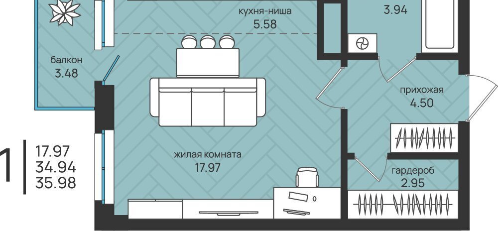 квартира г Архангельск р-н округ Майская Горка ЖК «Сосновка-2» территориальный округ Майская Горка фото 1