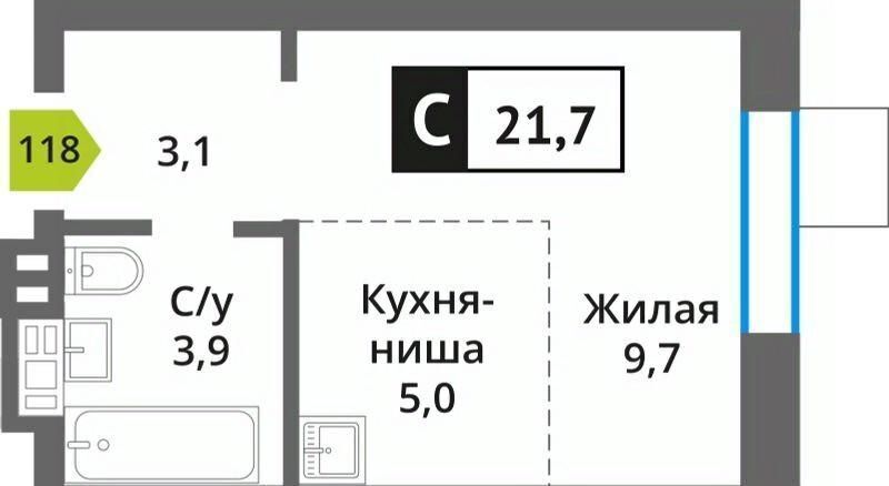 квартира городской округ Красногорск п Светлые Горы Марьино-Знаменское кв-л, Пятницкое шоссе фото 1