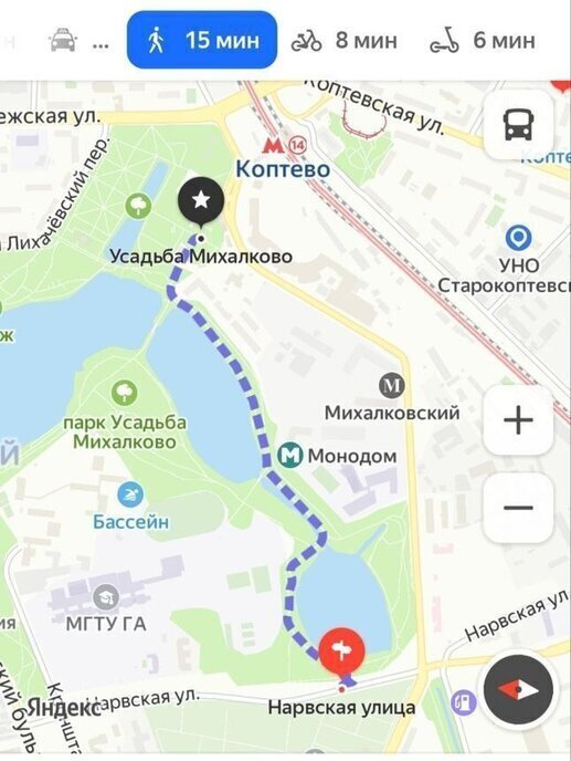 квартира г Москва метро Балтийская ул Нарвская 15к/3 муниципальный округ Войковский фото 12