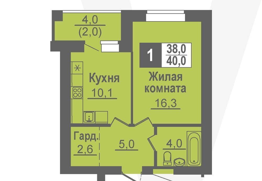 квартира рп Кольцово ул Преображенская 21 Мкр. «Никольский» з/у 1 фото 1