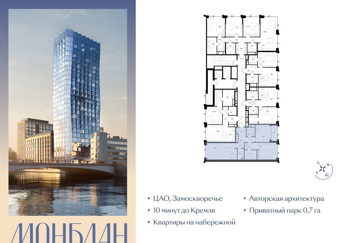 квартира г Москва метро Павелецкая наб Шлюзовая 2/1с 1 Элитный жилой комплекс «Монблан» муниципальный округ Замоскворечье фото 2