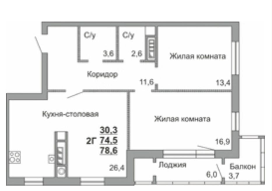 квартира г Набережные Челны р-н Комсомольский ул К.Сибгатуллина 3а ЖК «Клевер» фото 1