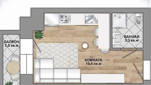 квартира г Тюмень р-н Центральный ул Голышева 2к/3 мкр-н Мелиораторов фото 4