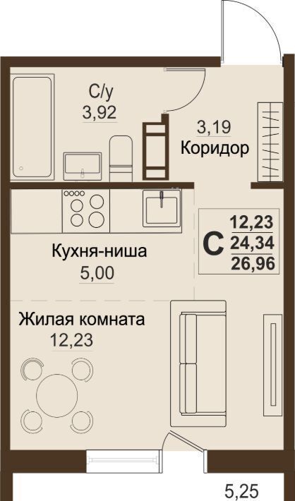 квартира р-н Сосновский п Пригородный ЖК «Шишкин» Кременкульское с/пос фото 1