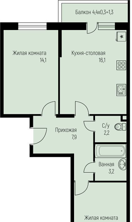 квартира г Краснодар п свх Прогресс п Березовый р-н Прикубанский ЖК Прогресс муниципальное образование фото 1