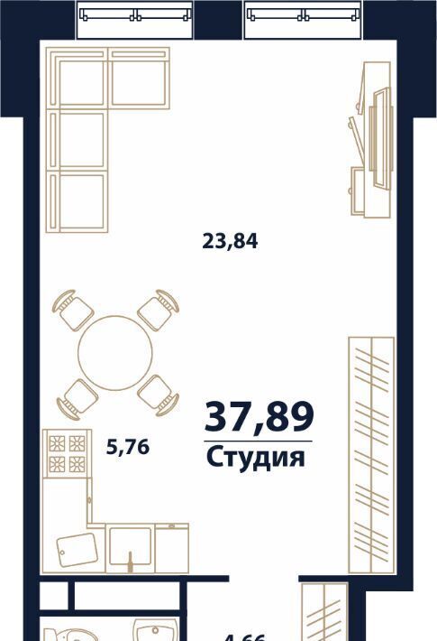 квартира г Ульяновск р-н Заволжский Новый Город ЖК Атмосфера 17-й кв-л фото 1