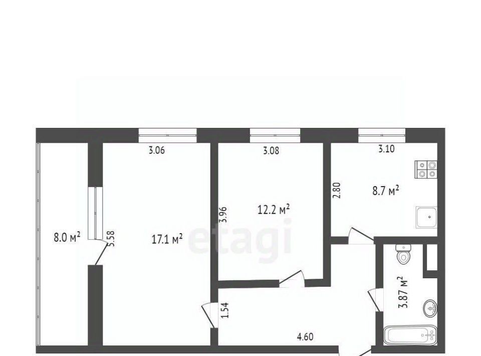 квартира г Тюмень р-н Центральный ул Механическая 31 фото 3