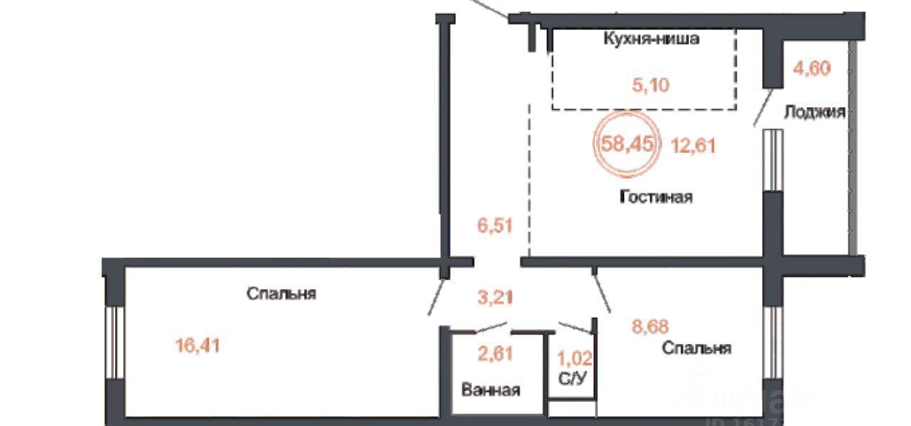 квартира г Челябинск р-н Калининский ул Набережная 3а фото 1