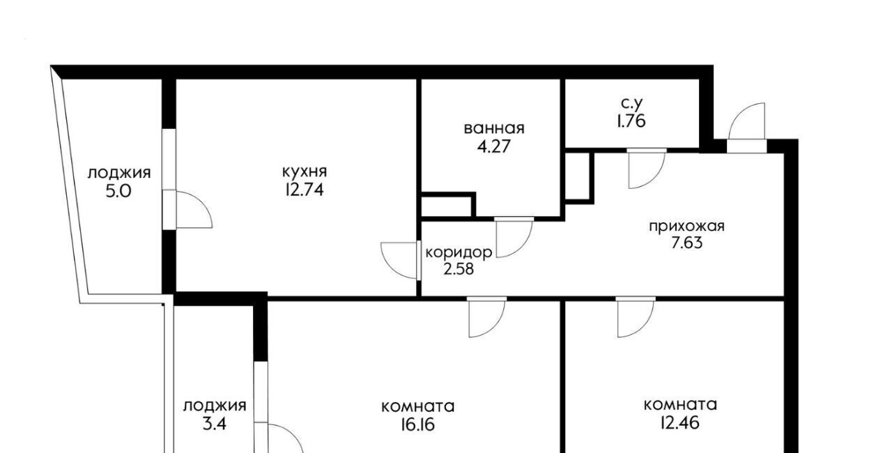 квартира г Краснодар х Новый дом на ул. Высотная, 7 р-н Прикубанский Северный ул Высотная 7 фото 16