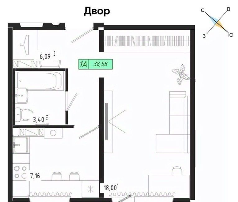 квартира г Томск р-н Октябрьский тракт Иркутский 185б фото 10