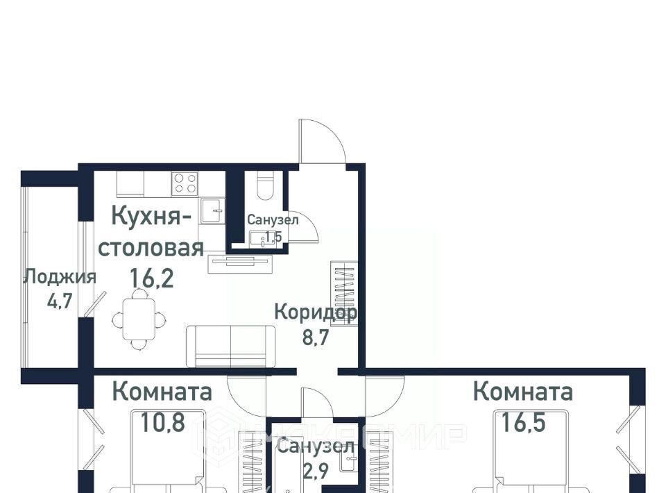 квартира р-н Сосновский п Пригородный ул Ласковая 26 Кременкульское с/пос фото 2