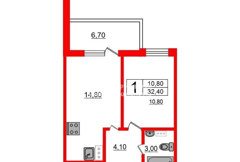 квартира г Санкт-Петербург метро Московская проезд 1-й Предпортовый 15 ЖК «Q-мир» округ Новоизмайловское фото 25