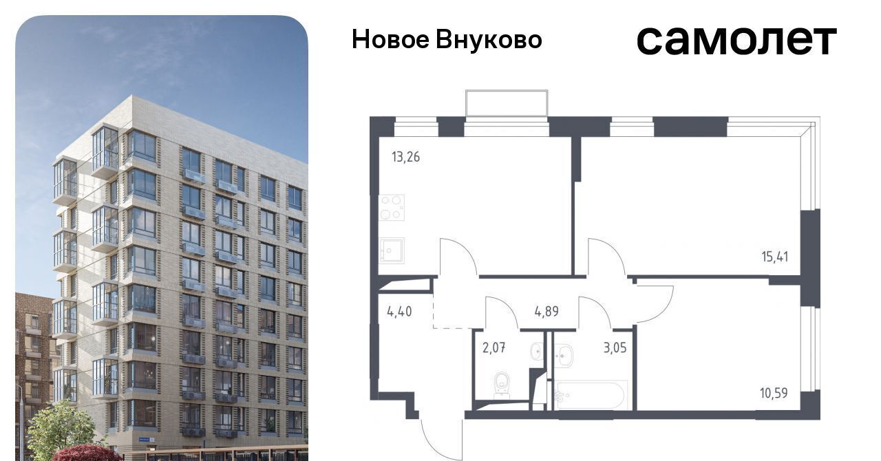 квартира г Москва метро Рассказовка ЖК «Новое Внуково» № 37 кв-л, к 17 фото 1