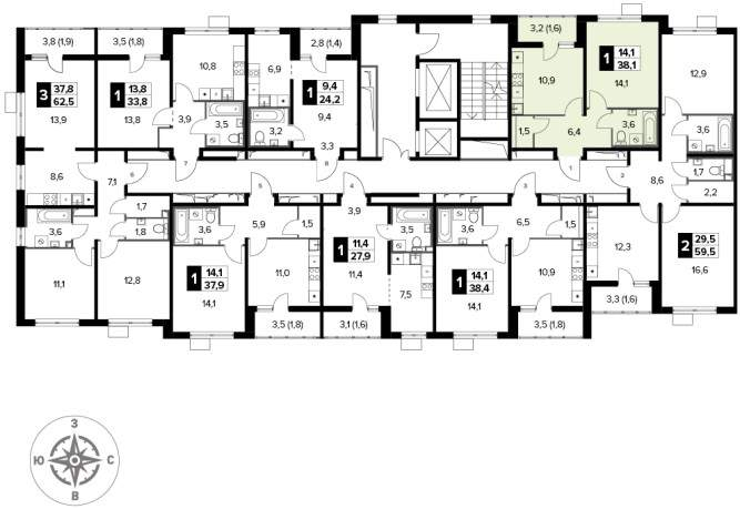 квартира г Москва метро Беломорская Молжаниновский ш Ленинградское 228к/3 фото 7