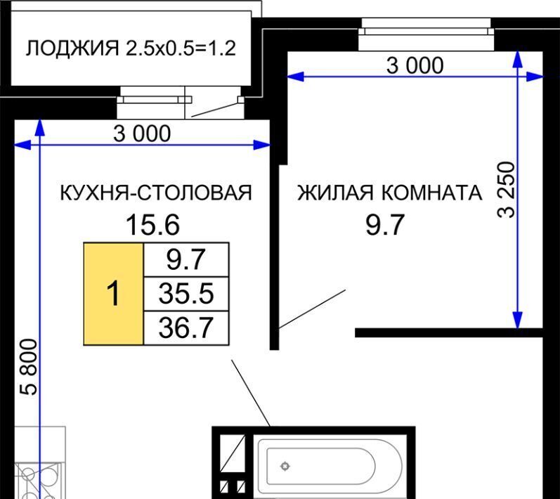 квартира г Краснодар р-н Прикубанский ЖК «Дыхание» фото 1