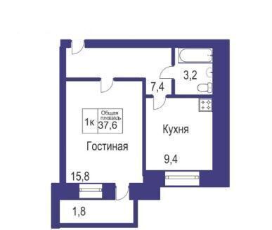 квартира г Тюмень п Мелиораторов ЖК «Роза ММС» р-н Центральный ул Голышева 2 корп. 1 фото 2