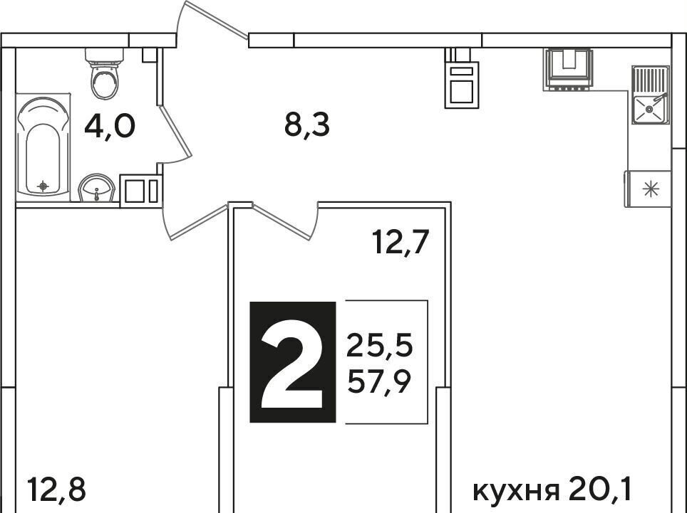 квартира г Краснодар р-н Прикубанский ул Западный Обход 40 ЖК «Самолет» фото 2