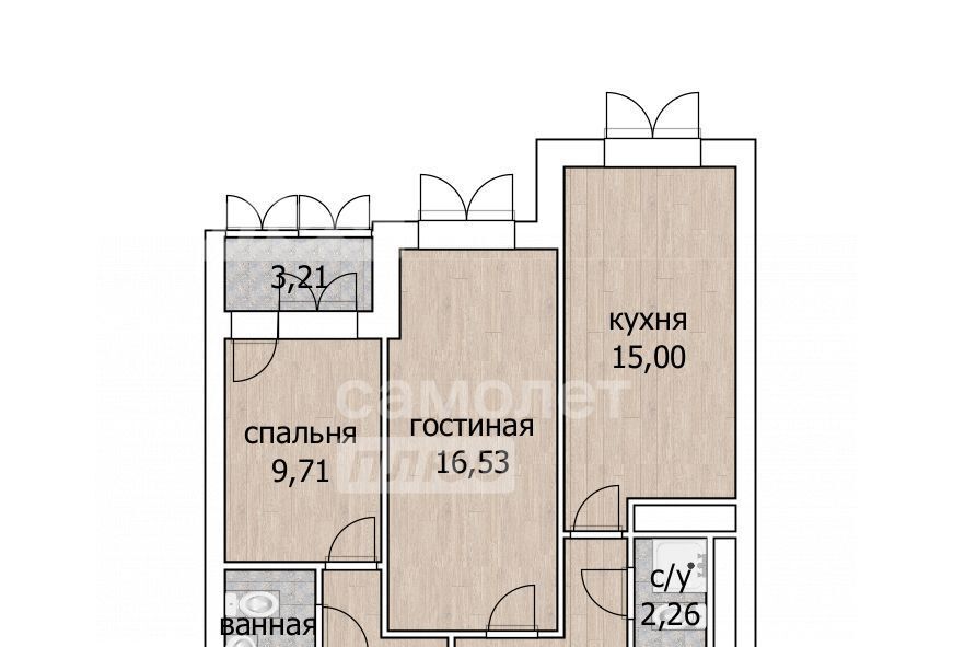 квартира г Уфа р-н Кировский ул Айская 39 ЖК «Юлай» фото 31