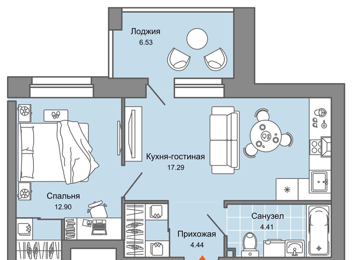 квартира г Киров р-н Ленинский ул Дмитрия Козулева 2 ЖК ZNAK фото 1