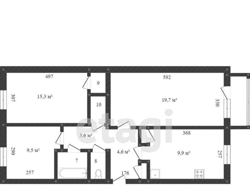 квартира г Новый Уренгой мкр Мирный 7/2 фото 1