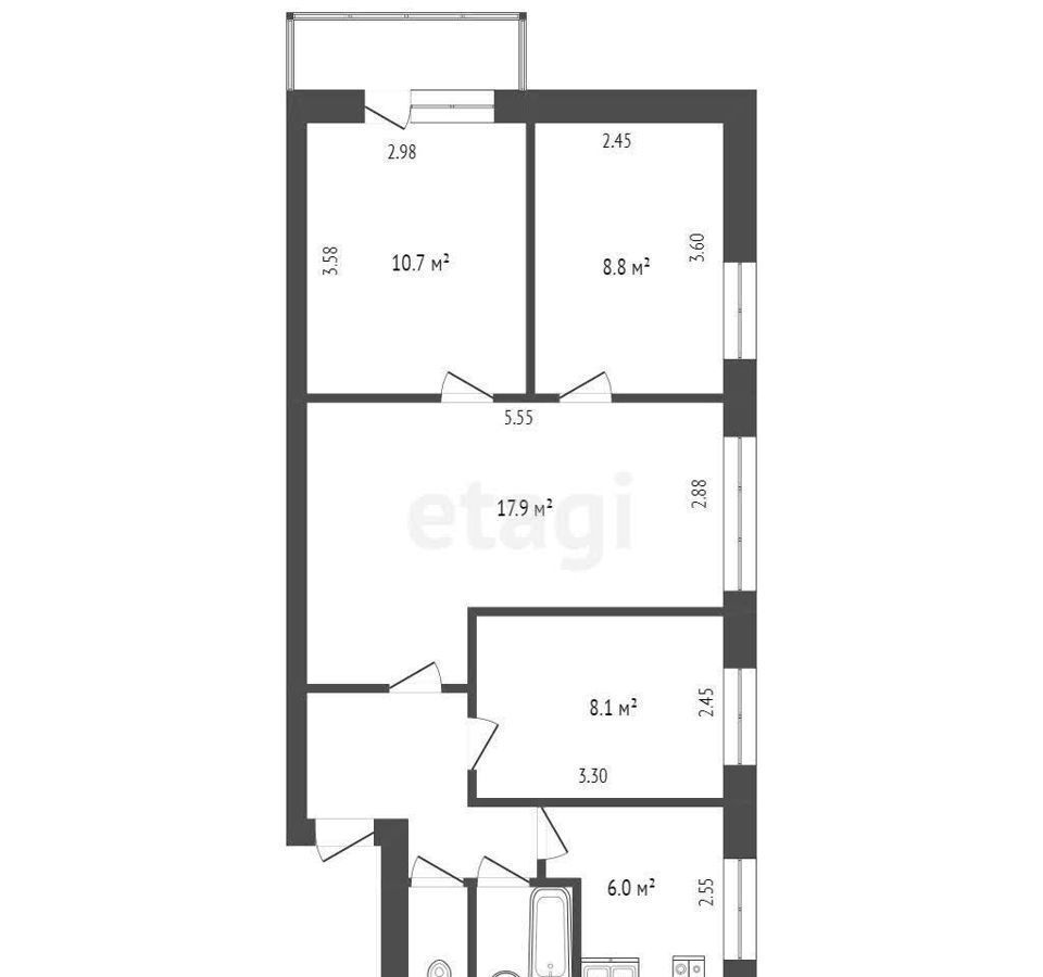 квартира г Тюмень р-н Калининский ул Авторемонтная 21 фото 34