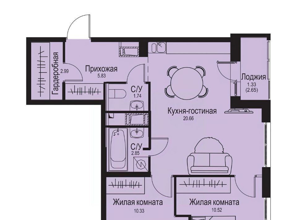 квартира р-н Всеволожский д Новосергиевка Заневское городское поселение, Улица Дыбенко фото 1