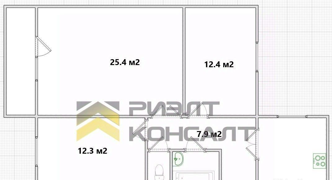 квартира г Омск р-н Центральный ул Осоавиахимовская 185к/3 Центральный АО фото 18