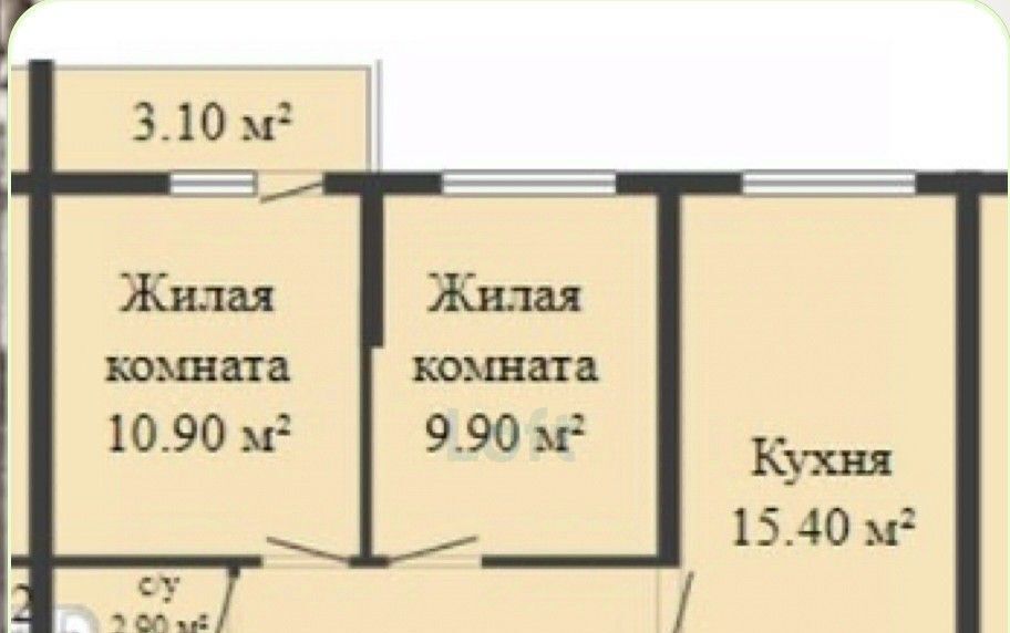 квартира г Краснодар р-н Прикубанский ул Домбайская 57к/9 фото 2