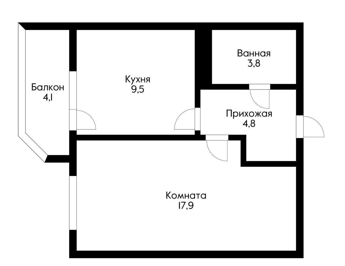 квартира г Краснодар р-н Прикубанский ул им. Героя Аверкиева А.А. 38 микрорайон «Восточно-Кругликовский» фото 9