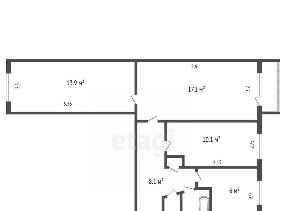 квартира г Красноярск р-н Октябрьский ул Калинина 80в фото 33