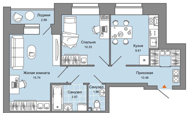 р-н Ленинский ул Дмитрия Козулева 2 ЖК ZNAK фото