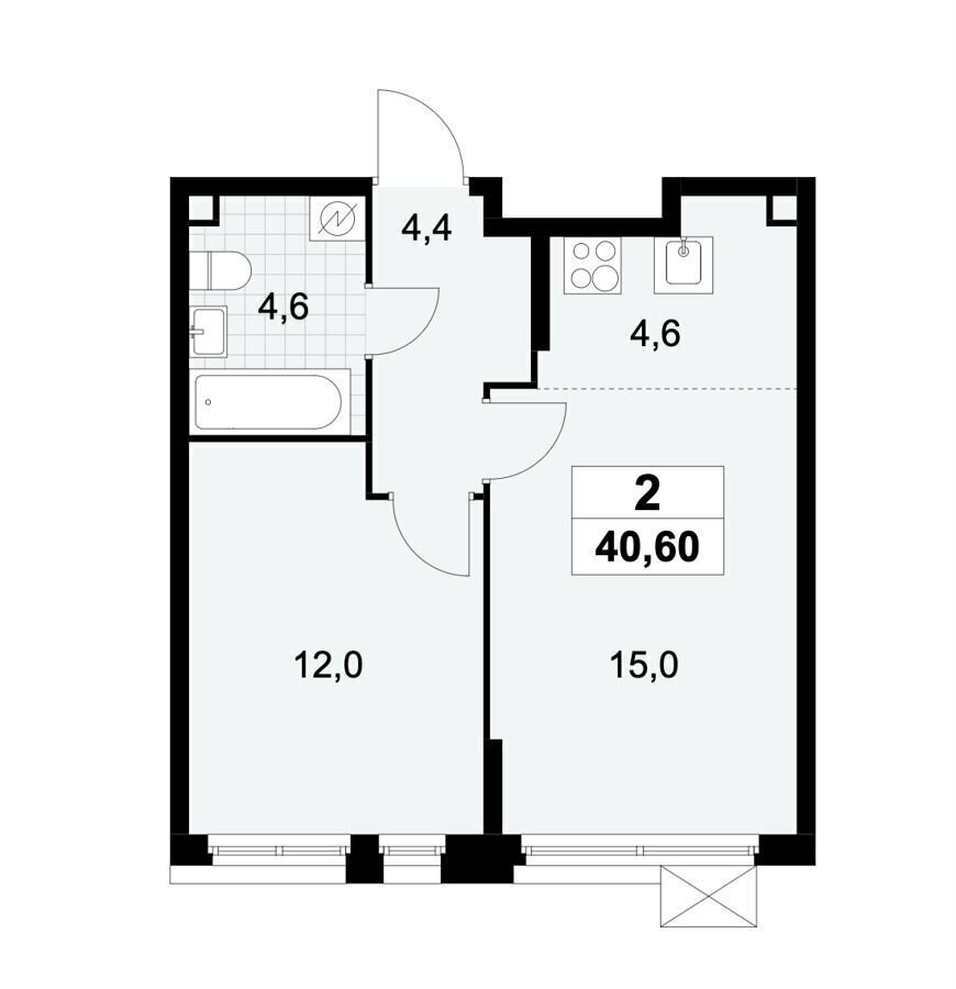 квартира г Москва метро Коммунарка Скандинавский б-р, д. 12, Московская область фото 4