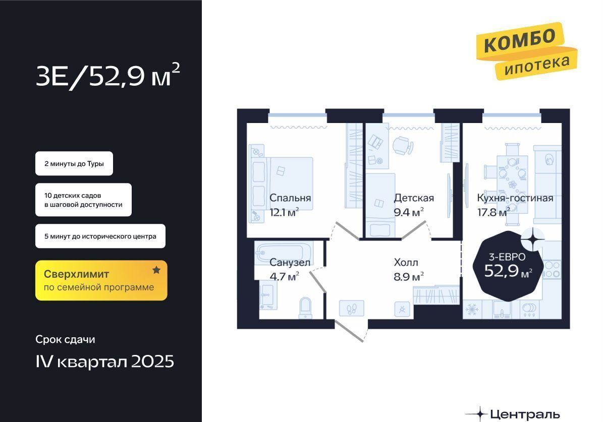 квартира г Тюмень р-н Центральный ул Новгородская 22 фото 3