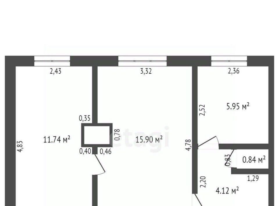 квартира р-н Дятьковский рп Бытошь ул Циолковского 8 фото 2