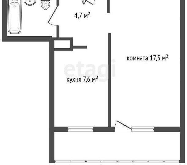 квартира г Екатеринбург р-н Чкаловский Ботаническая Вторчермет Аптекарская улица, 48 фото 27