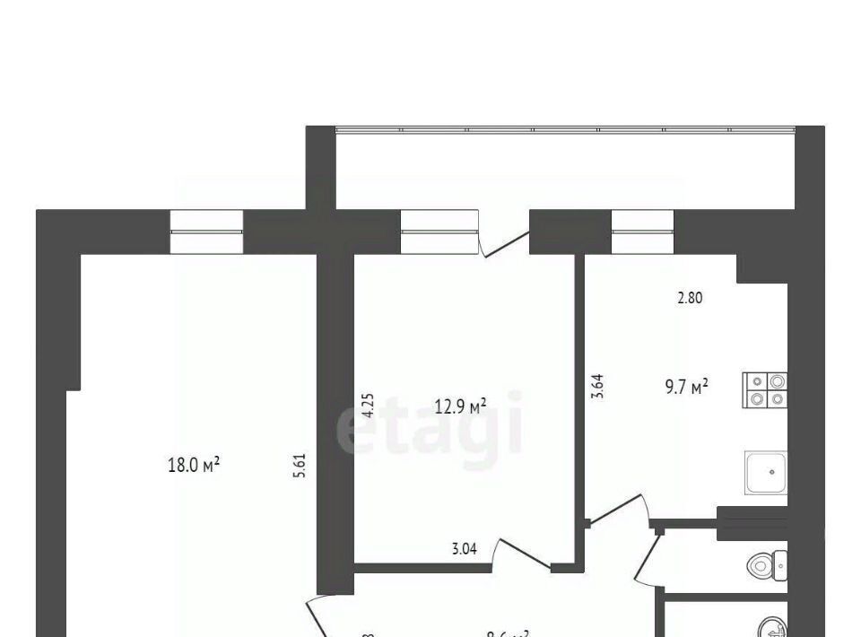 квартира г Калуга р-н Московский ул Московская 291к/3 фото 2