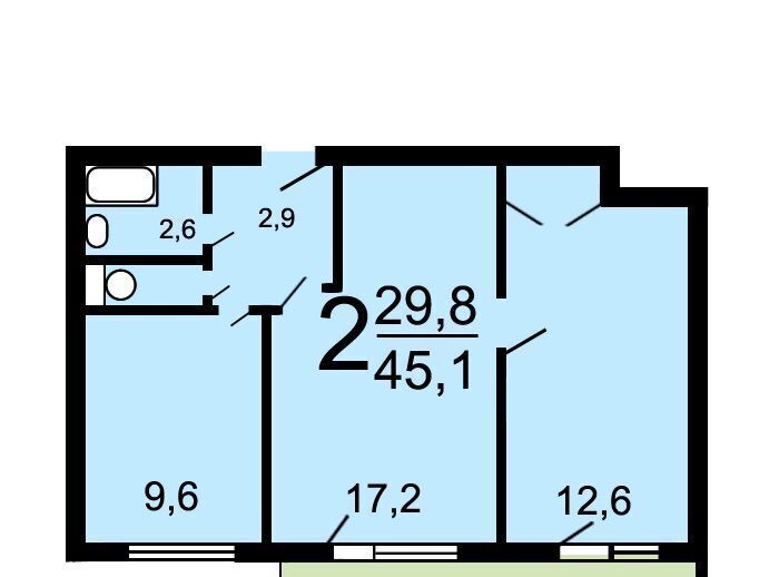 квартира г Москва метро Щелковская ул Уссурийская 5к/3 фото 2