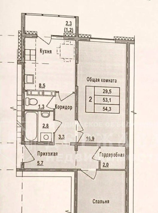 квартира г Кемерово р-н Ленинский пр-кт Комсомольский 44 фото 17