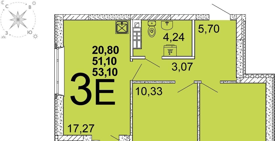 квартира г Екатеринбург Чкаловская ул Академика Ландау 53/3 фото 1