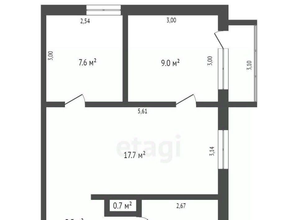 квартира р-н Карачевский г Карачев ул Луначарского 199 фото 2