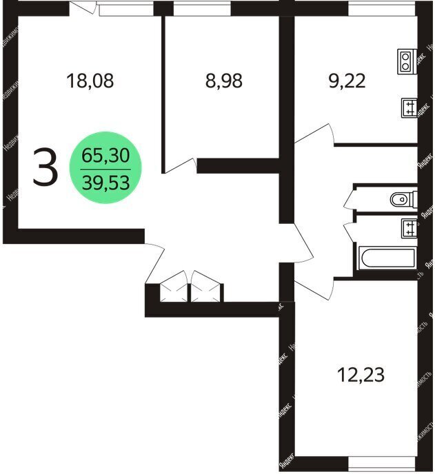 квартира г Москва метро Курьяново б-р Новочеркасский 20к/1 фото 6