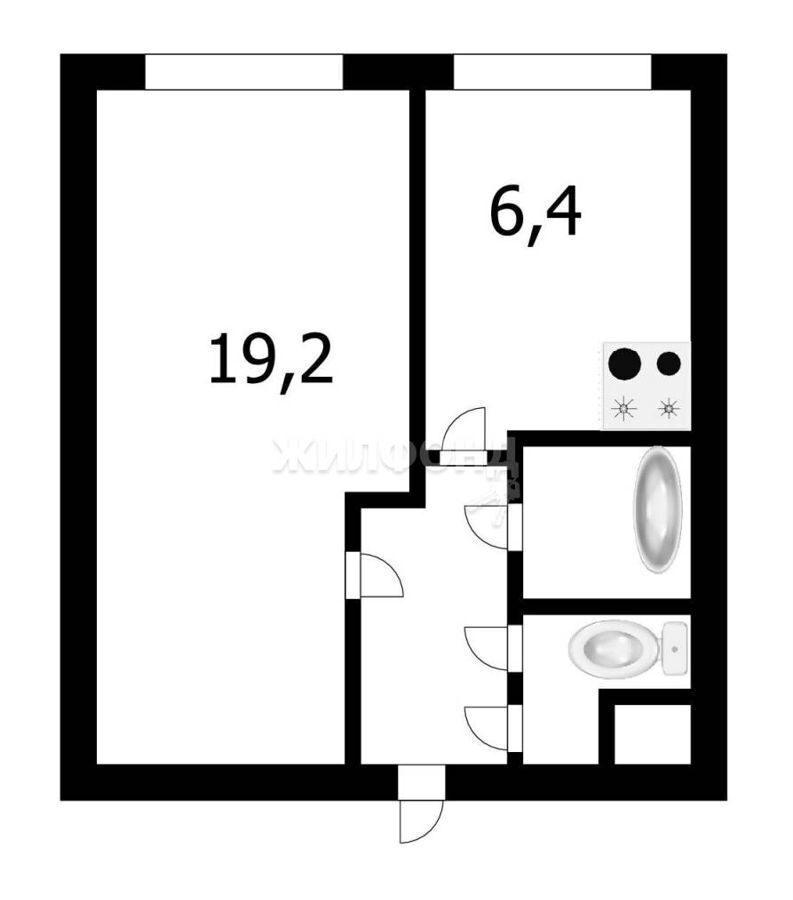 квартира г Новосибирск ул Сибиряков-Гвардейцев 44/4 Площадь Маркса фото 6