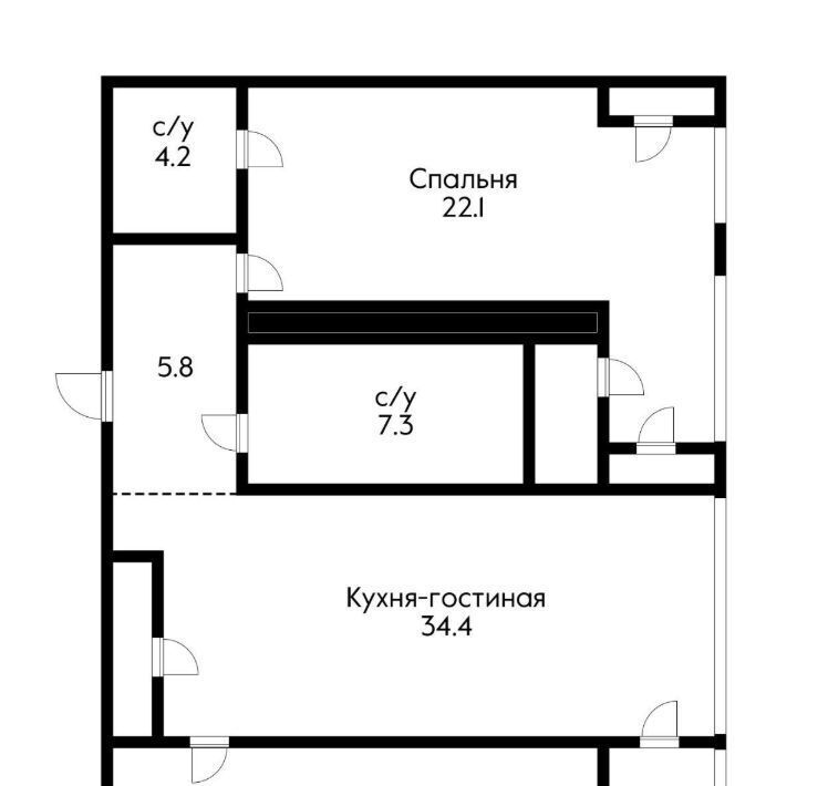 квартира г Краснодар р-н Центральный ул им. Буденного 129 квартал «Центральный» Западный фото 14