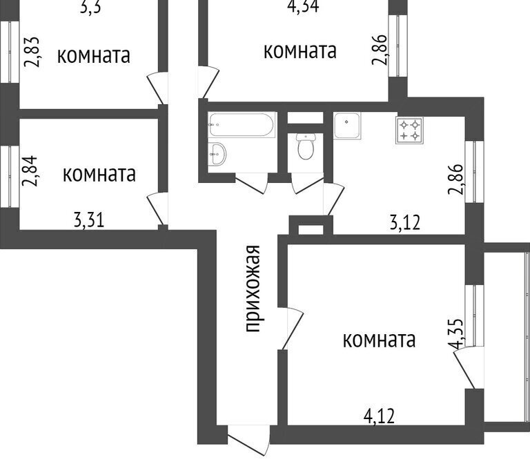 квартира г Тобольск мкр 7а 9 фото 27