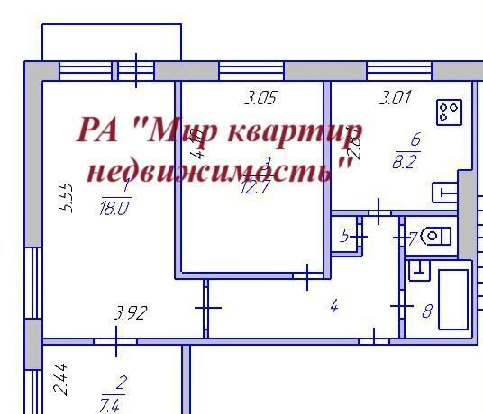 квартира г Североморск ул Северная Застава 34 фото 20