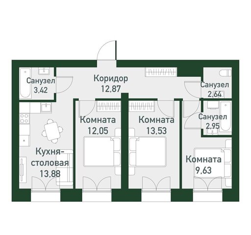 р-н Ленинский кв-л 45, стр. 1. 1 фото