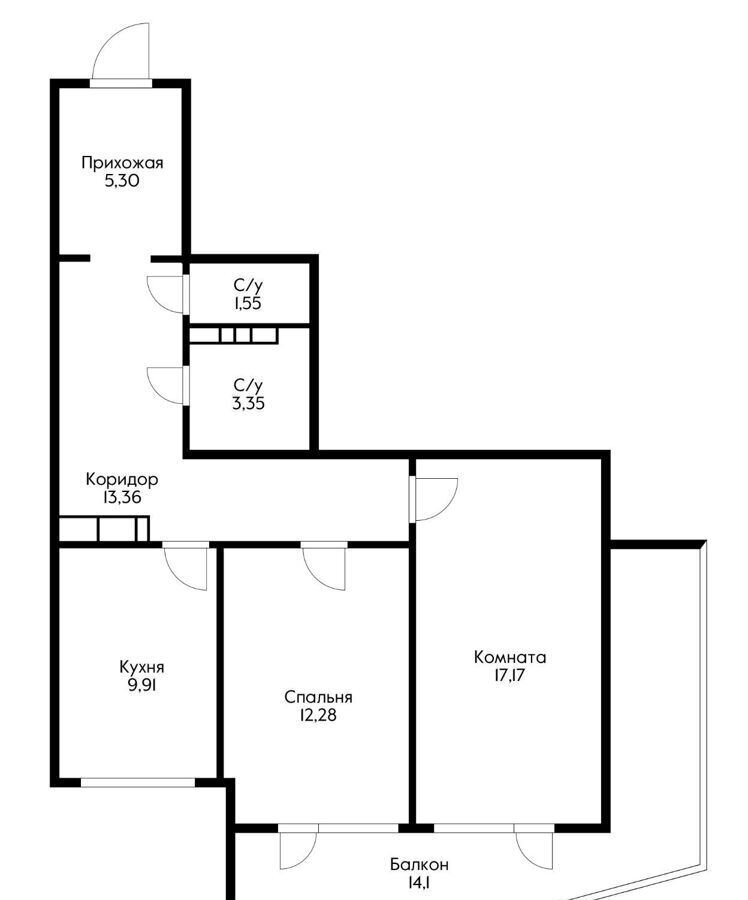 квартира г Краснодар р-н Прикубанский ул Душистая 79к/2 фото 5