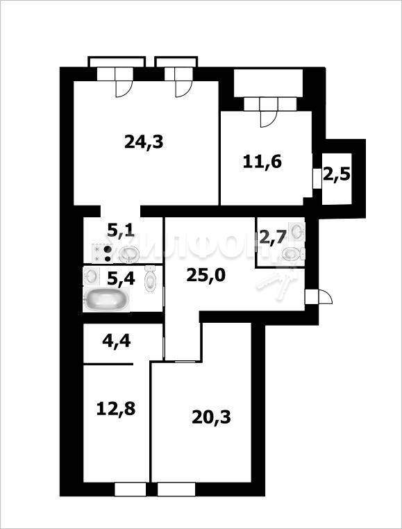 квартира г Новосибирск пр-кт Красный 323/3 Заельцовская фото 2