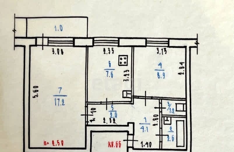 квартира г Чита р-н Центральный ул Красного Восстания 18 фото 32